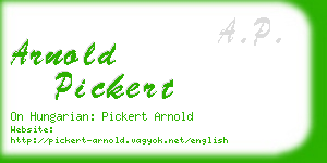 arnold pickert business card